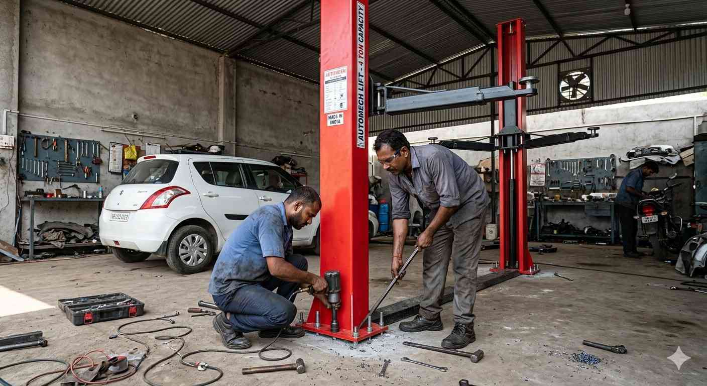 Two Post Lift Installation